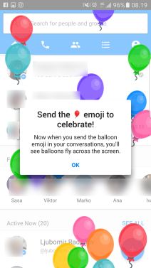 Messenger milijardu korisnika i poklon baloni