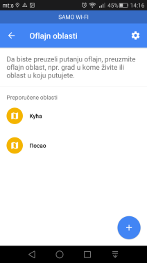 Google Maps Wi-Fi internet veza, cuvanje mapa na microSD kartici