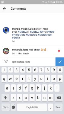 Instagram komentari lajkovanje, odgovor i prijava uvredljivih komentara