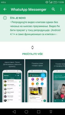 WhatsApp video snimak pregled