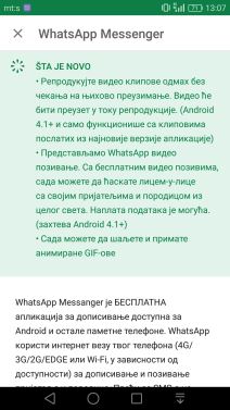 WhatsApp video snimak pregled