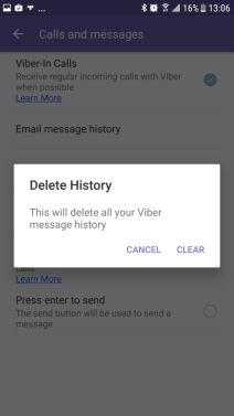 Viber tajne poruke, samouništavanje Viber poruka