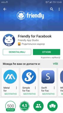 Zamena za Facebook i Messenger aplikacije FRIENDLY Android i iOS aplikacija