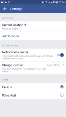 Facebook vremenska prognoza