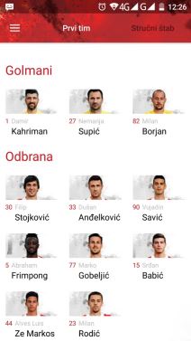 FK Crvena zvezda aplikacija iOS Android download, opis, slike, video