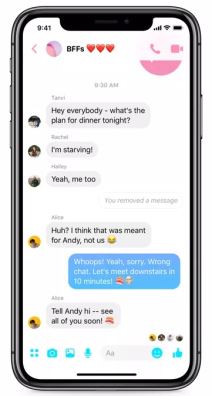 Messenger brisanje poslatih poruka, Kako obrisati Messenger poruke, Messenger UNDO slanje, Messenger