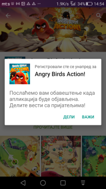 Angry Birds Action Android igra