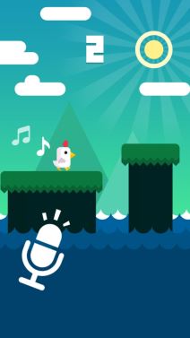 Chicken Scream igra za Android iOS glasovne kontrole