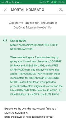 Baraka Mortal Kombat mobilna igra