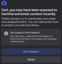 facebook obaveštenja o ekstremizmu
