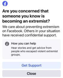 facebook obaveštenja o ekstremizmu