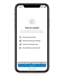 Instagram Take a Break predlozi za pauzu