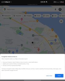 Aktivacija Incognito režima u Google Maps