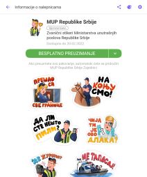 Viber MUP Srbije stikeri