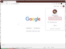 Odabir Manage your Google Account opcije