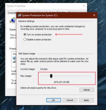 System restore podešavanja