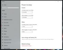 Power and Sleep opcije