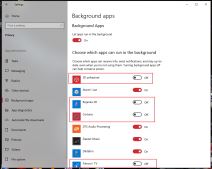 Pojedinačno isključivanje aplikacija u pozadini