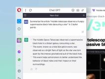 Opera ChatGPT integracija skraćivanje članaka Shorten