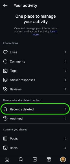 Kako vratiti obrisane slike na Instagramu korak 4.jpg