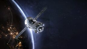 Ilustracija satelita u orbiti