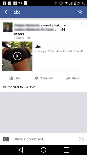 Facebook porno virus 18+