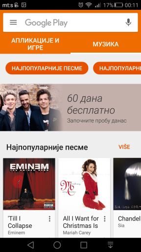 Besplatne igre,muzika, aplikacije i online premijum servisi u Srbiji