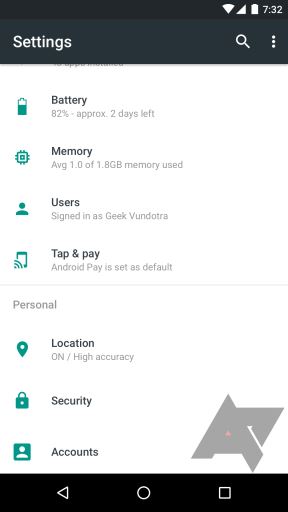 Android N screenshotovi
