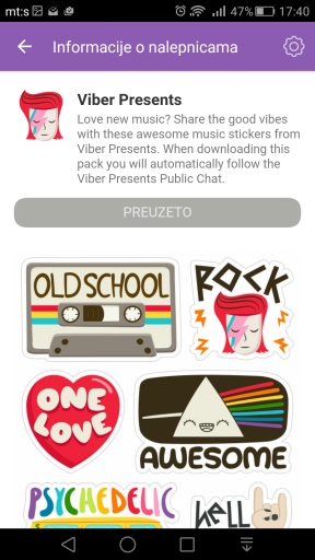 Viber Dejvid Bouvi stiker nalepnica