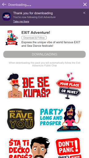 Viber Exit stikeri download