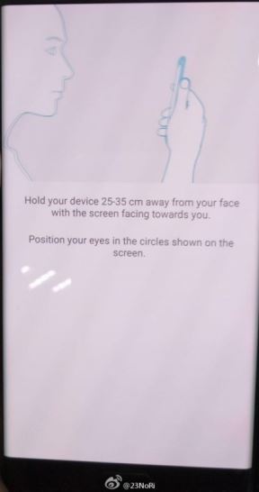 Samsung Galaxy Note 7 skener oka, detalji,