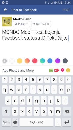 Facebook obojeni statusi Kako da obojim Facebook status