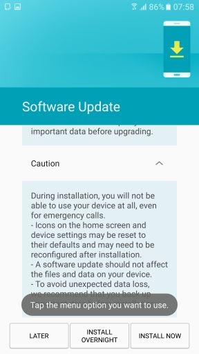 Android Nougat update za telefon