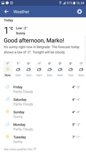 Facebook vremenska prognoza kako je pronaci, kako je koristititi
