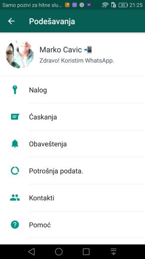 WhatsApp vratio tekstualni status