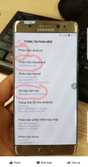Samsung Galaxy Note 7 preraden model procurele slike