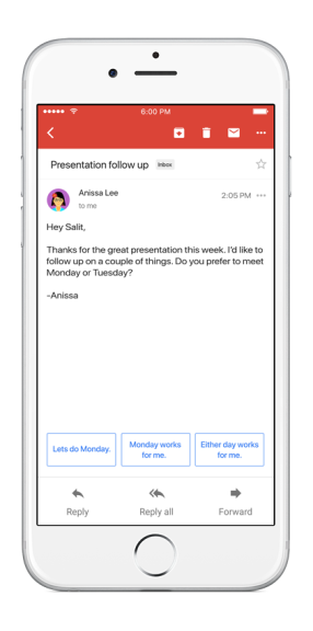GMail pametni odgovori na mejlove