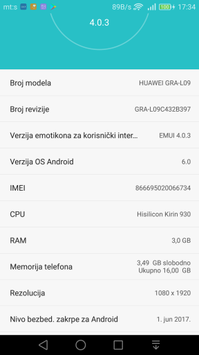 Huawei P8 Srbija update Marshmallow Android EMUI 4.0.3