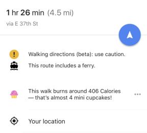 Google Maps brojanje kalorija, Google Maps Cupcake