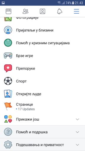 Facebook nova aplikacija promene
