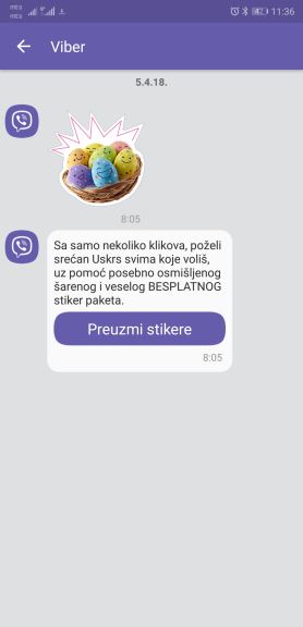 Viber stikeri Uskrs cestitka 2018, Viber Uskrs 2018 cestitka, Kako cestitati Uskrs