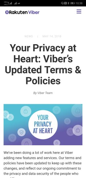 Viber zaštita podataka GDPR Viber aplikacija