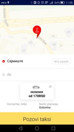 Yandex Taxi Beograd cene dostupnost