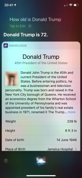 Siri Donald Tramp penis