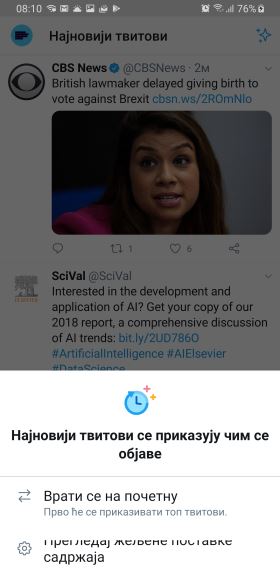 Twitter hronološki red tvitova kako aktivirati, Kako da mi se prikažu najnovije Twitter objave prvo