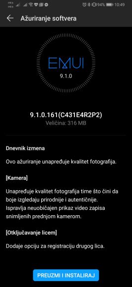 Huawei P30 Pro EMUI Update Srbija