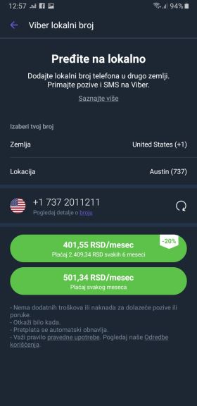 Viber Lokalni Broj, Viber Lokalni Broj kako se koristi, Viber roming, Viber Lokalni Broj Cena Srbija