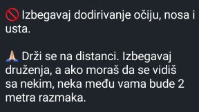 Viber Srbija poruka COVID-19 virus korona, Viber virus korona, 