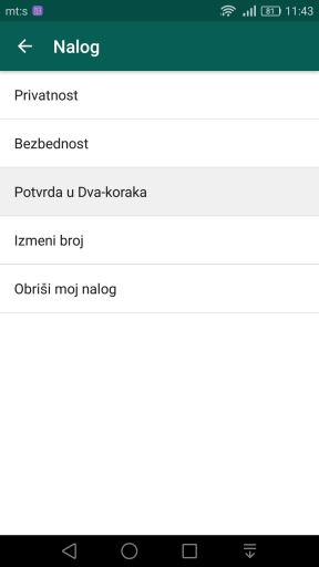 WhatsApp zaštita u dva koraka kako aktivirati