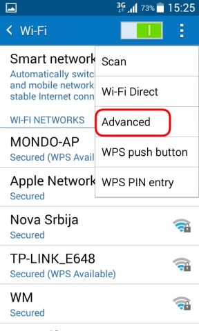 Otkljucan Wi-Fi notifikacija kako je iskljuciti